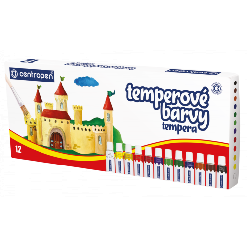 Barvy temperové 12 ks, 12 ml Centropen