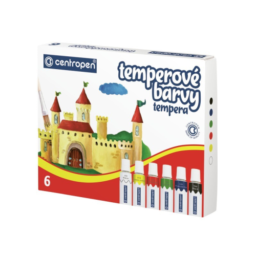 Barvy temperové 6 barev, 12 ml Centropen