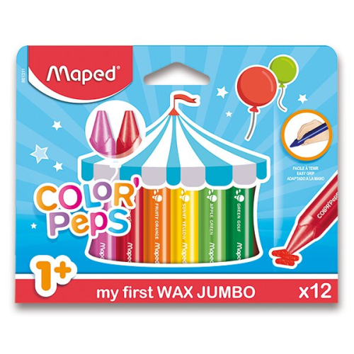 Voskovky Maped Color’Peps Wax Jumbo - 12 barev, trojhranné